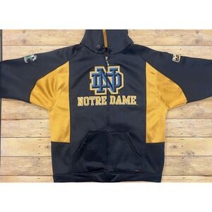 Vintage Jansport Notre Dame Fighting Irish Full Zip Sweatshirt Hoodie Mens Large